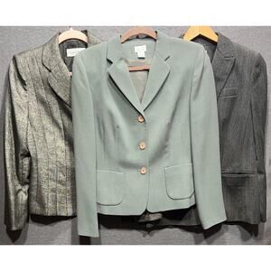 Lot of 3 Ann Taylor Loft / Calvin Klein Women Petite Tweed Blazer Size 4/4P-6P